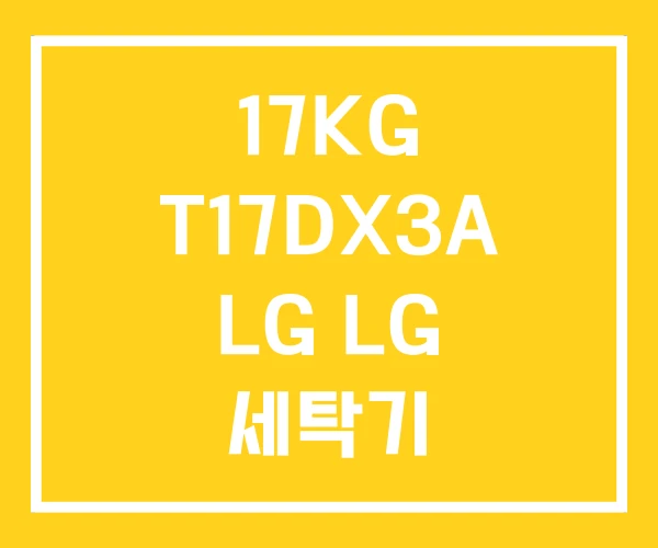 17KG T17DX3A LG LG 세탁기