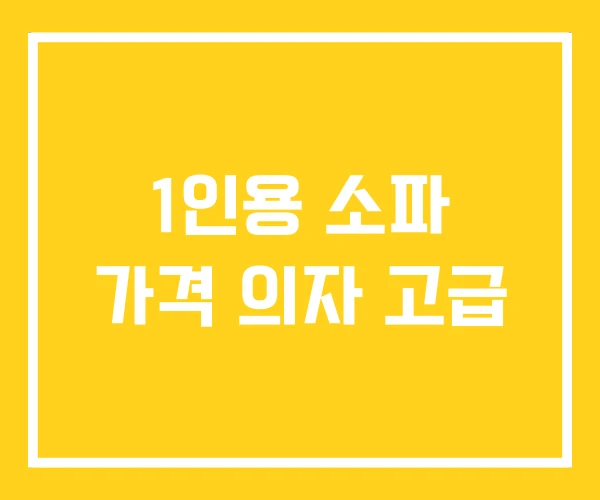 1인용 소파 가격 의자 고급
