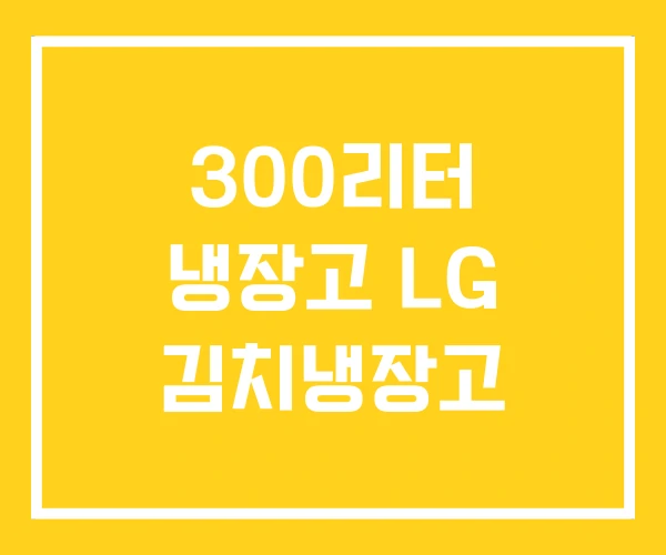300리터 냉장고 LG 김치냉장고