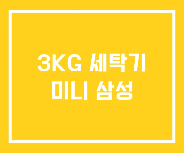 3KG 세탁기 미니 삼성