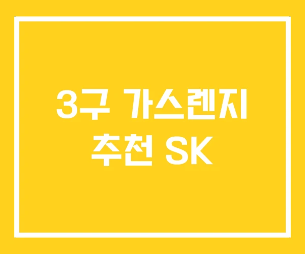 3구 가스렌지 추천 SK