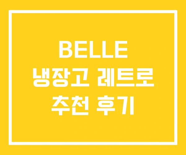 BELLE 냉장고 레트로 추천 후기