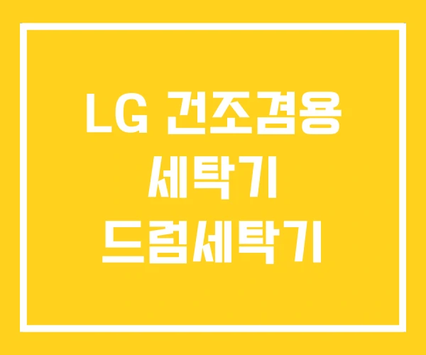 LG 건조겸용 세탁기 드럼세탁기