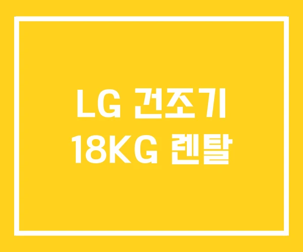 LG 건조기 18KG 렌탈 LG 건조기 18KG 렌탈