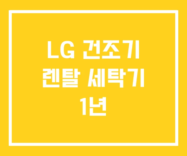 LG 건조기 렌탈 세탁기 1년 LG 건조기 렌탈 세탁기 1년
