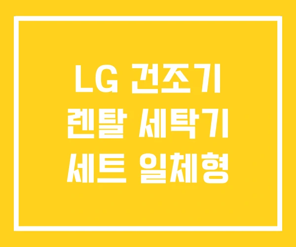LG 건조기 렌탈 세탁기 세트 일체형 LG 건조기 렌탈 세탁기 세트 일체형