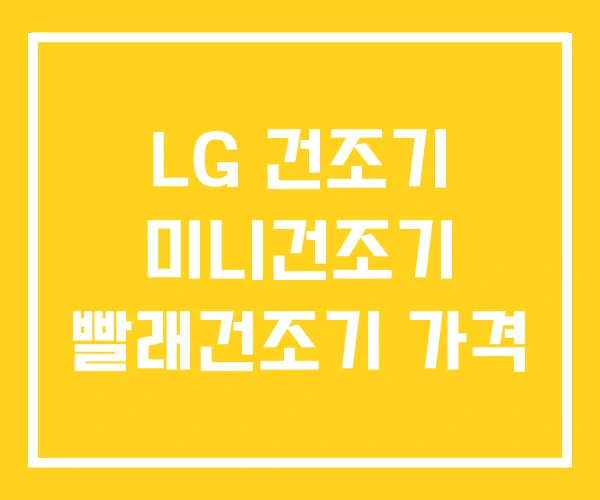 LG 건조기 미니건조기 빨래건조기 가격