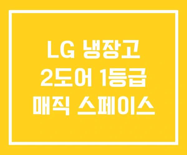 LG 냉장고 2도어 1등급 매직 스페이스