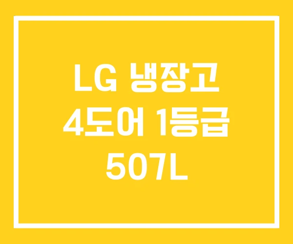 LG 냉장고 4도어 1등급 507L