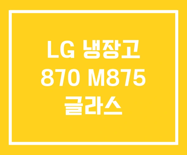 LG 냉장고 870 M875 글라스