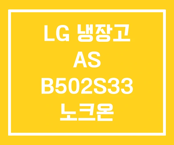 LG 냉장고 AS B502S33 노크온