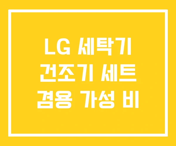 LG 세탁기 건조기 세트 겸용 가성 비 LG 세탁기 건조기 세트 겸용 가성 비