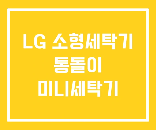 LG 소형세탁기 통돌이 미니세탁기