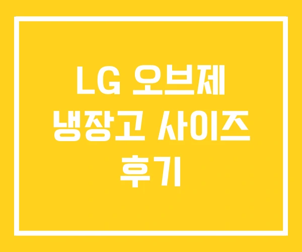 LG 오브제 냉장고 사이즈 후기 LG 오브제 냉장고 사이즈 후기