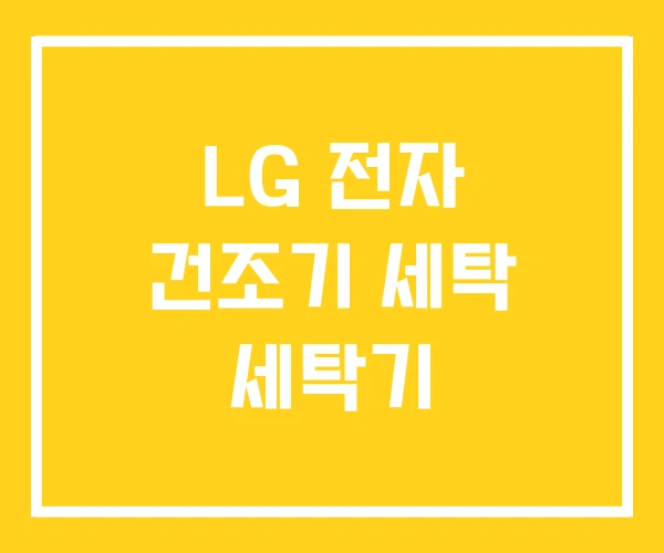 LG 전자 건조기 세탁 세탁기