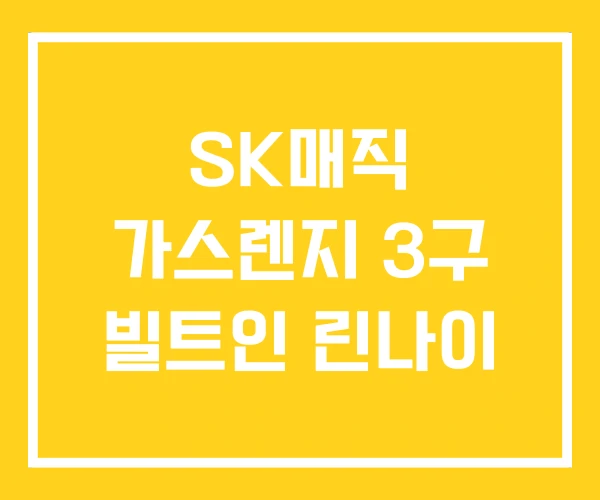SK매직 가스렌지 3구 빌트인 린나이 SK매직 가스렌지 3구 빌트인 린나이