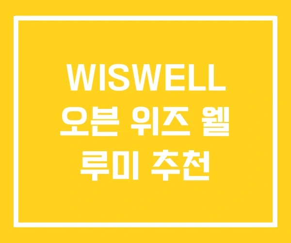 WISWELL 오븐 위즈 웰 루미 추천
