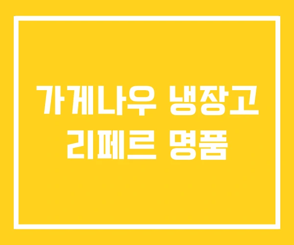 가게나우 냉장고 리페르 명품 가게나우 냉장고 리페르 명품