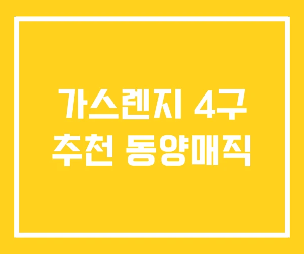 가스렌지 4구 추천 동양매직 가스렌지 4구 추천 동양매직