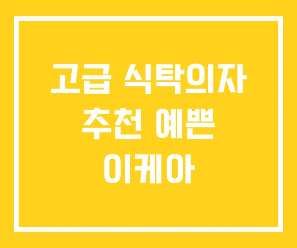 고급 식탁의자 추천 예쁜 이케아