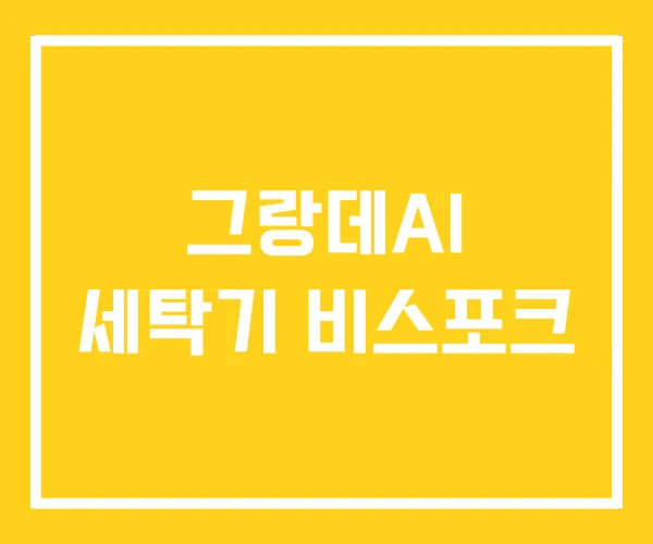 그랑데AI 세탁기 비스포크 그랑데AI 세탁기 비스포크
