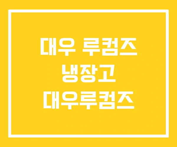 대우 루컴즈 냉장고 대우루컴즈