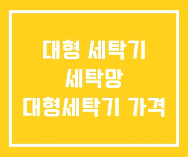 대형 세탁기 세탁망 대형세탁기 가격