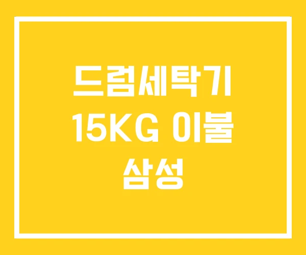 드럼세탁기 15KG 이불 삼성