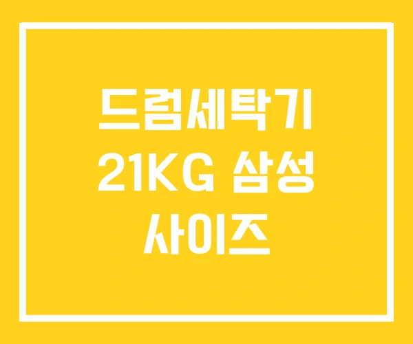 드럼세탁기 21KG 삼성 사이즈