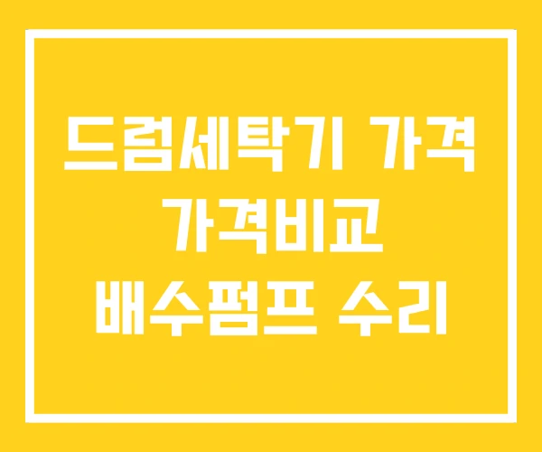 드럼세탁기 가격 가격비교 배수펌프 수리