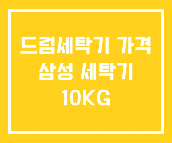 드럼세탁기 가격 삼성 세탁기 10KG