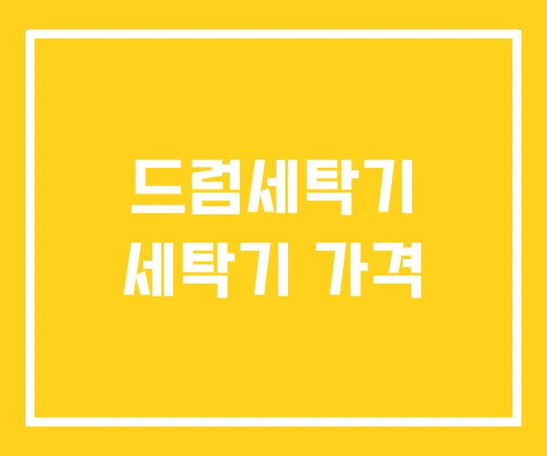 드럼세탁기 세탁기 가격
