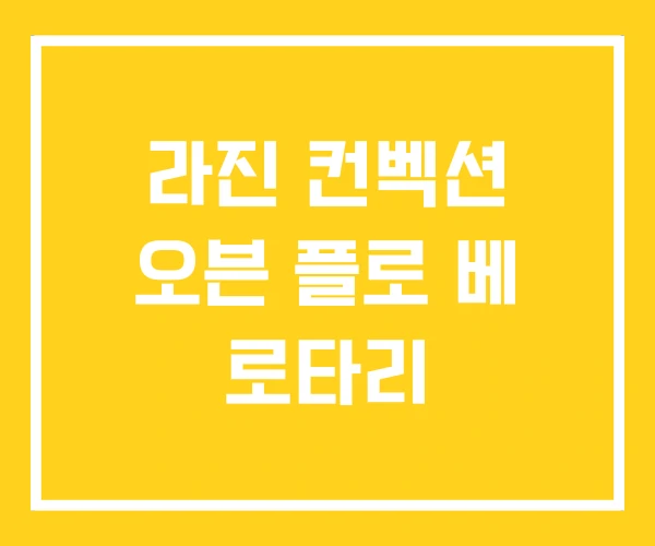 라진 컨벡션 오븐 플로 베 로타리
