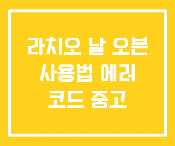 라치오 날 오븐 사용법 에러 코드 중고 라치오 날 오븐 사용법 에러 코드 중고