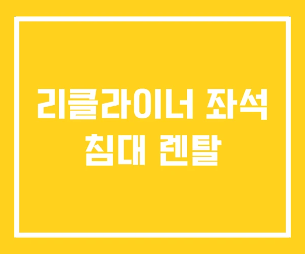 리클라이너 좌석 침대 렌탈 리클라이너 좌석 침대 렌탈