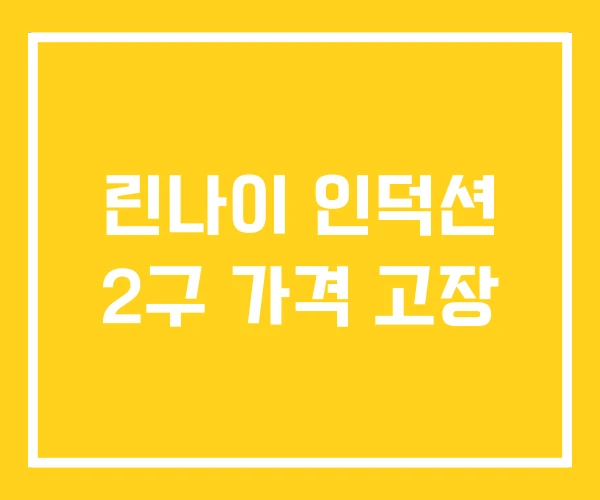 린나이 인덕션 2구 가격 고장