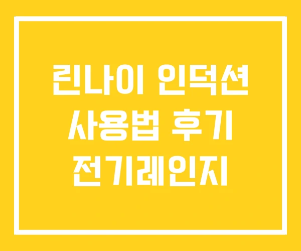 린나이 인덕션 사용법 후기 전기레인지 린나이 인덕션 사용법 후기 전기레인지