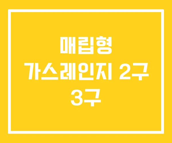 매립형 가스레인지 2구 3구 매립형 가스레인지 2구 3구