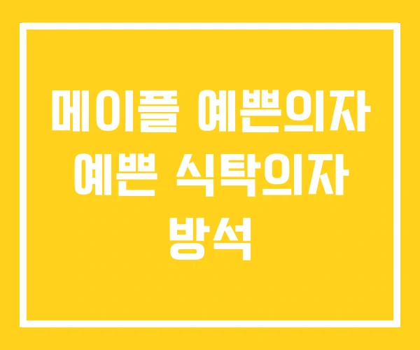 메이플 예쁜의자 예쁜 식탁의자 방석 메이플 예쁜의자 예쁜 식탁의자 방석