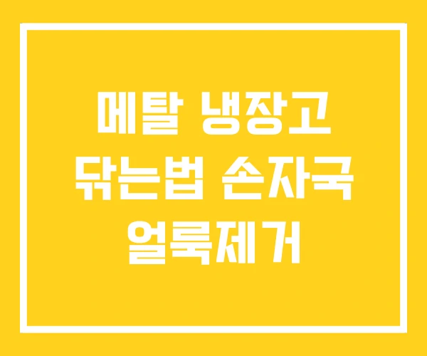 메탈 냉장고 닦는법 손자국 얼룩제거