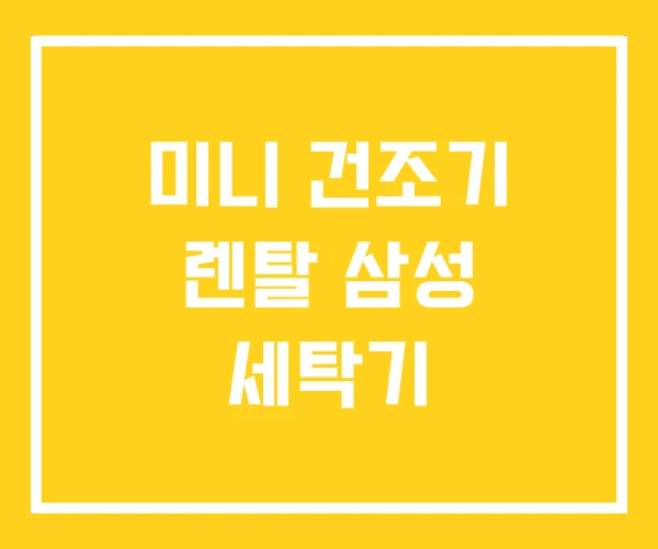 미니 건조기 렌탈 삼성 세탁기 미니 건조기 렌탈 삼성 세탁기