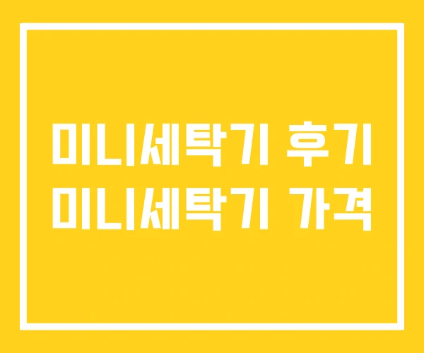 미니세탁기 후기 미니세탁기 가격