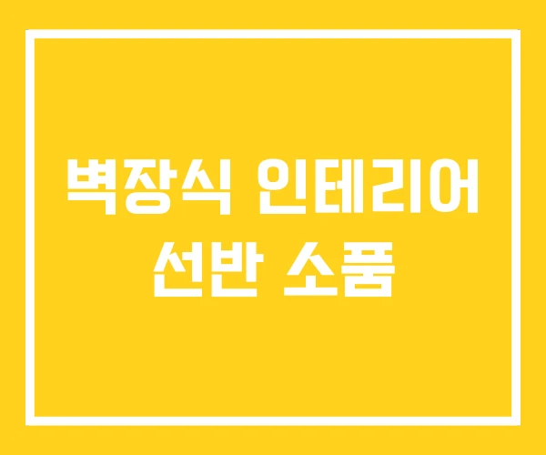 벽장식 인테리어 선반 소품
