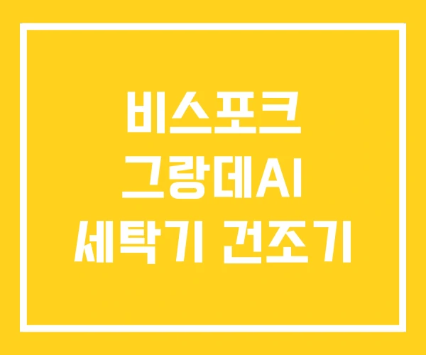 비스포크 그랑데AI 세탁기 건조기