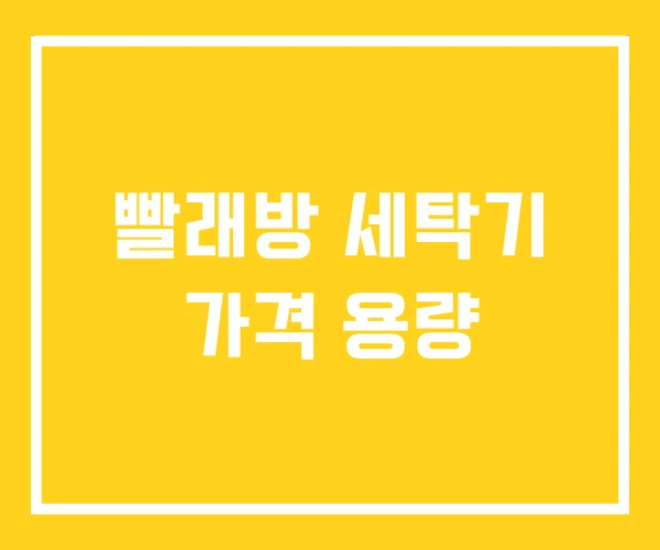 빨래방 세탁기 가격 용량