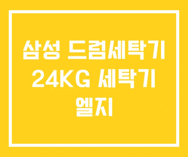 삼성 드럼세탁기 24KG 세탁기 엘지