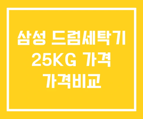 삼성 드럼세탁기 25KG 가격 가격비교