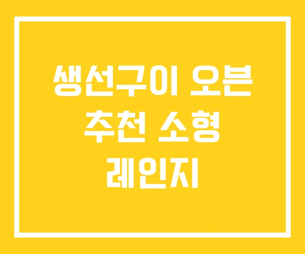 생선구이 오븐 추천 소형 레인지 생선구이 오븐 추천 소형 레인지