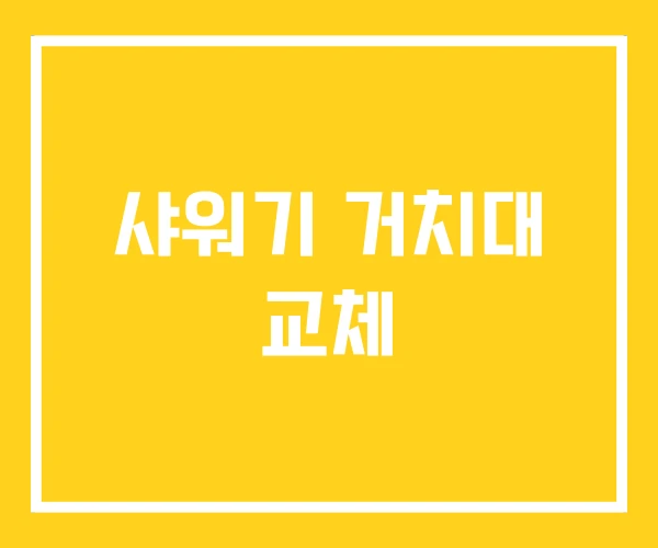 샤워기 거치대 교체