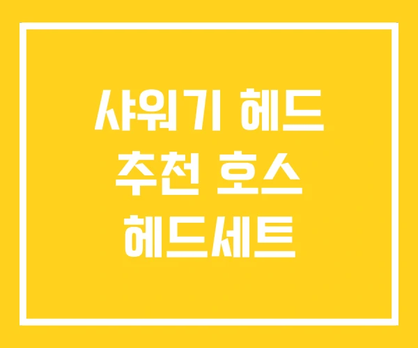 샤워기 헤드 추천 호스 헤드세트